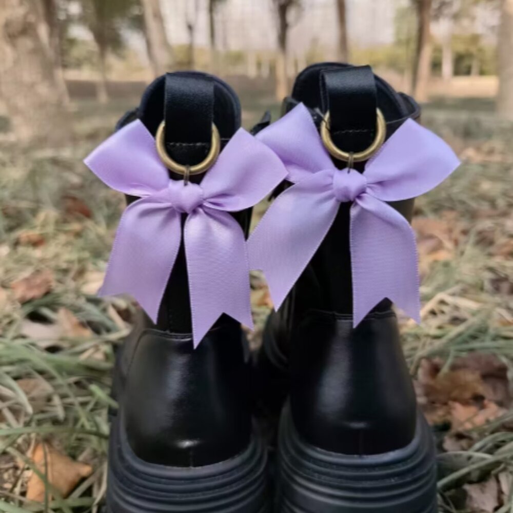 2pk Festive Clip-on Bows for Boots, Shoes, Bags, Anything!